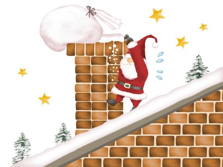 Merry Christmas! 楽しそうに手を振るサンタさんとトナカイくんのクリスマスロゴのイラスト素材83771113- PIXTA