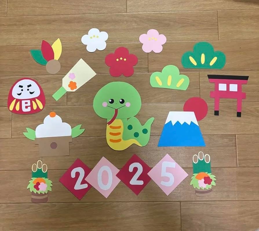 お正月壁面 2025 ヘビ＊だるま＊富士山フリマアプリ ラクマ
