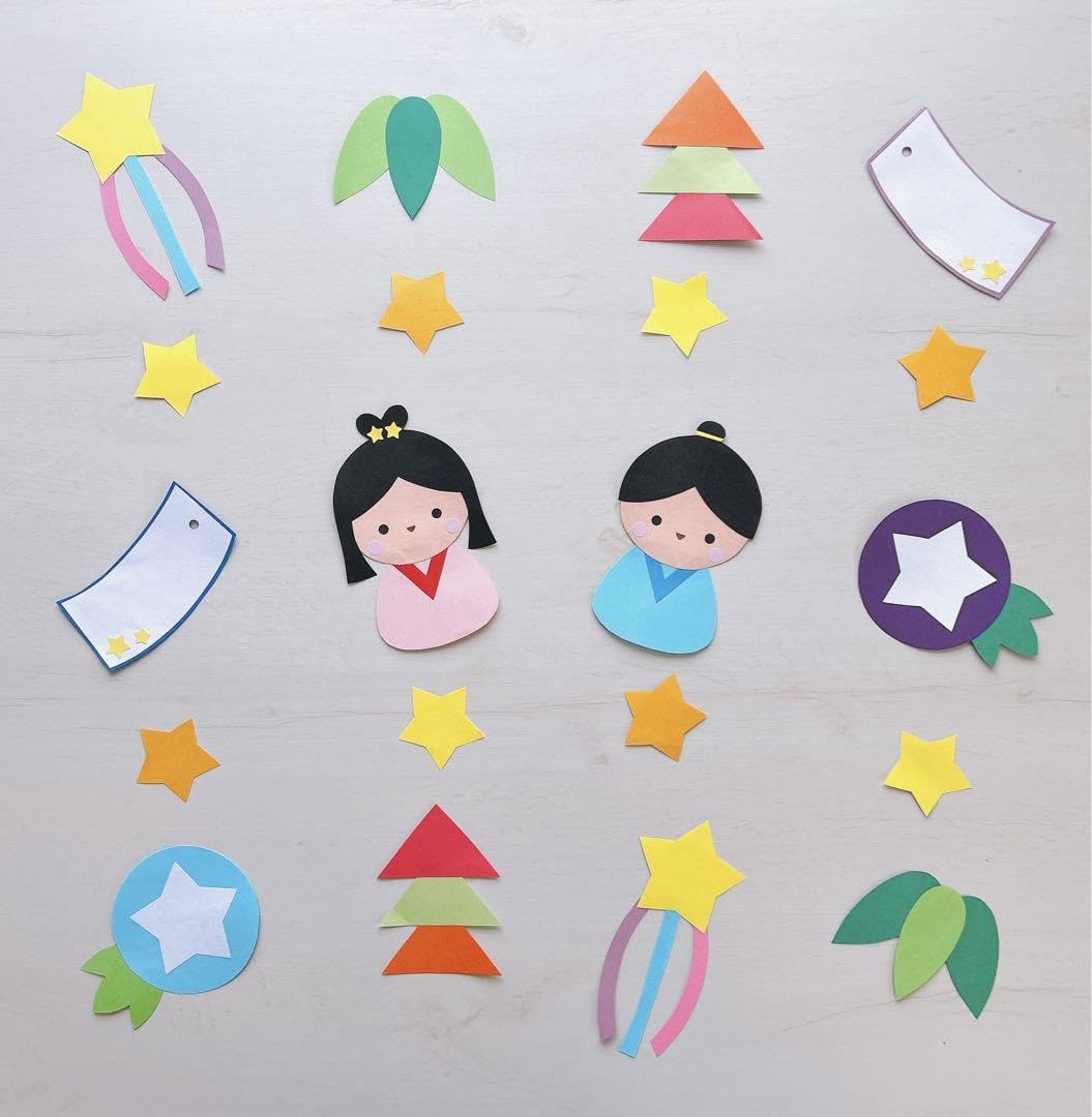 壁面飾り 七夕 7月 切り絵 とことこ♪ 通販 11895142Creema クリーマ