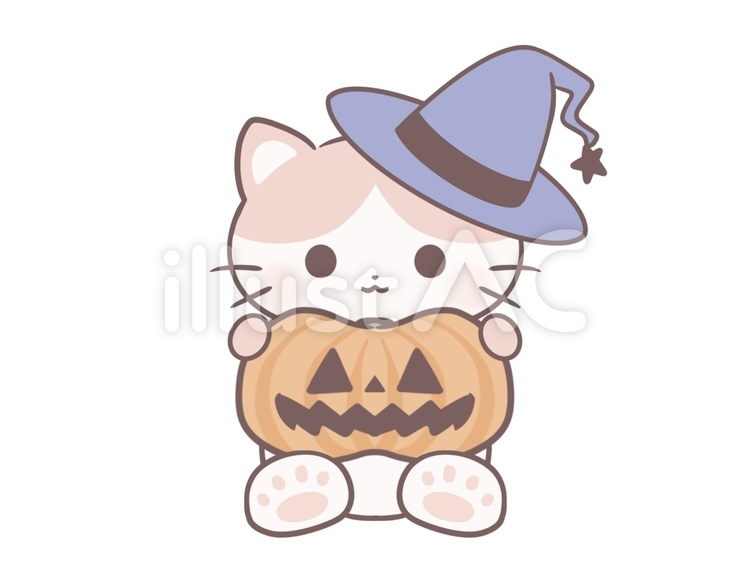 ハロウィンかぼちゃと黒猫イラスト - No: 2217037無料イラスト・フリー素材なら「イラストAC」