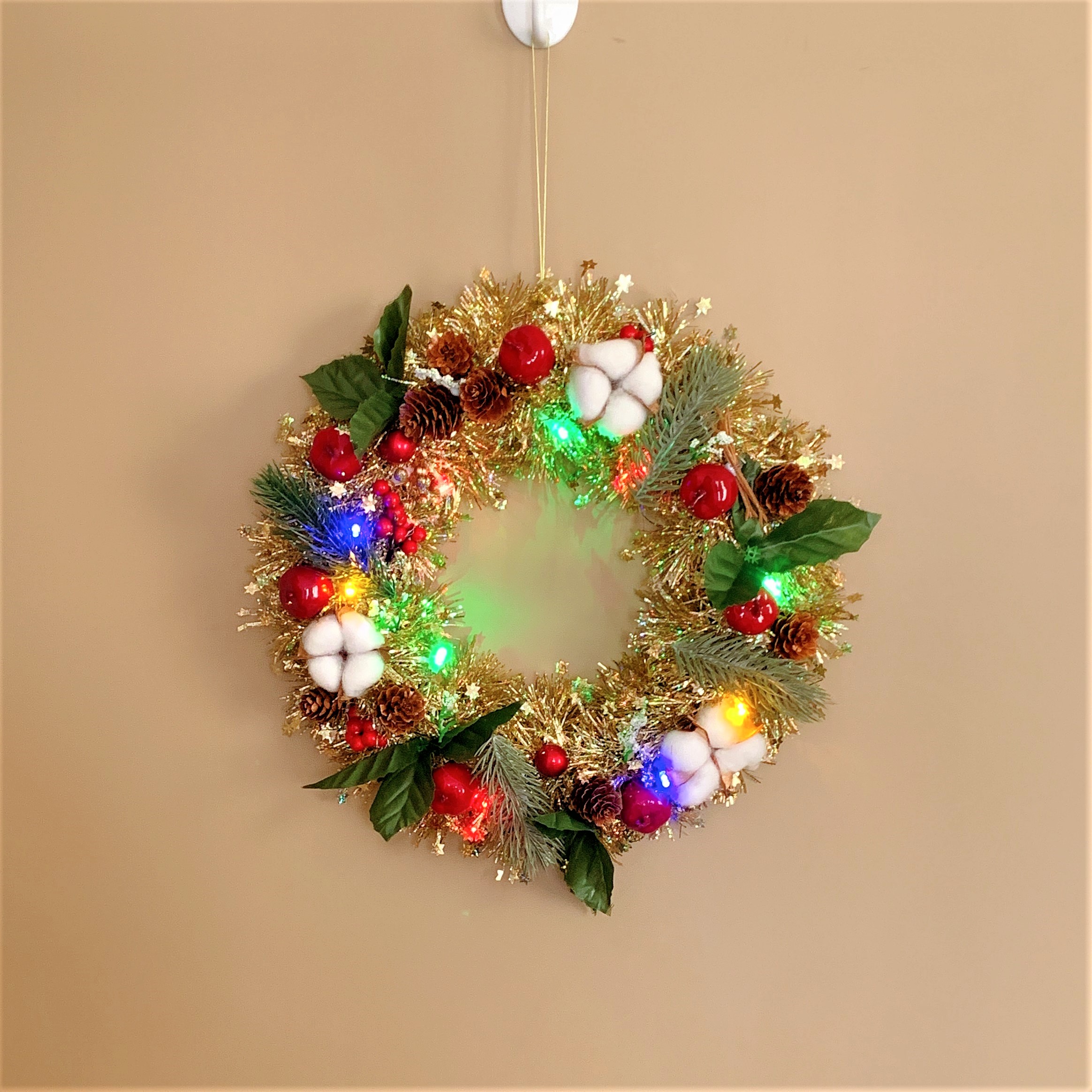 100均材料600円！クリスマスリースの作り方☆親子で作っても楽しいと思います！ぜひ作ってみて下さい！DIY Christmas wreath