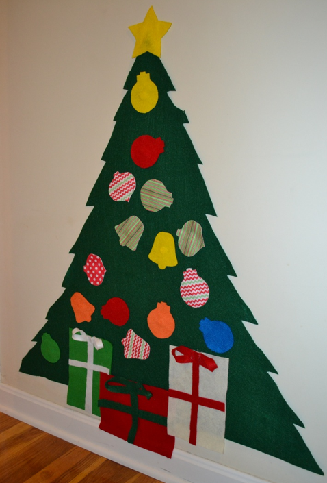 クリスマスオーナメント、フェルトのリースの作り方mocharina＊布あそび