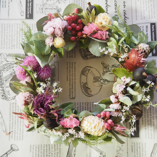 クリスマスリース 手作りキット玄関 北欧 材料 ドライフラワー おしゃれ ナチュラル 花材 工作 子供 子ども 親子 簡単 自然素材 赤 赤い実キット 手作り ハンドメイド クラフト ワークショップ イベント クリスマスプレゼント 作り方 子供と作る 木の実 素材 リース