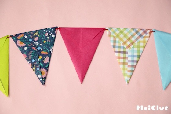 簡単 折り紙でハートの輪っかガーランドハンドメイドの作り方・アイデア暮らしニスタ