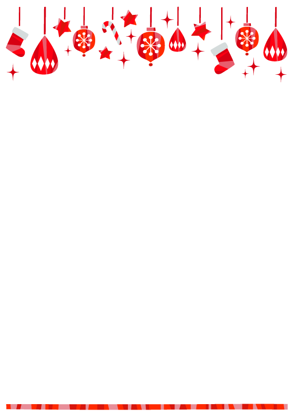飾り枠・ライン・無料イラスト素材 クリスマス