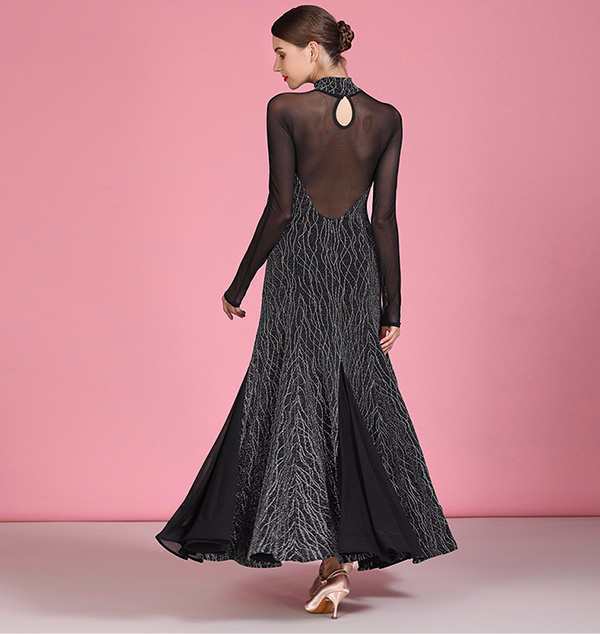 SNSで話題社交ダンス衣装ダンスウエア キラキラ 社交ダンス モダン ピンクドレス 衣装 発表