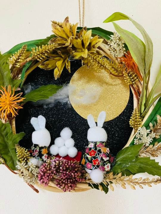 壁面飾り ガーランド 十五夜 十三夜 お月見 秋 保育 - HARU'S GALLERYminne byGMOペパボ国内最大級のハンドメイド・手作り通販サイト