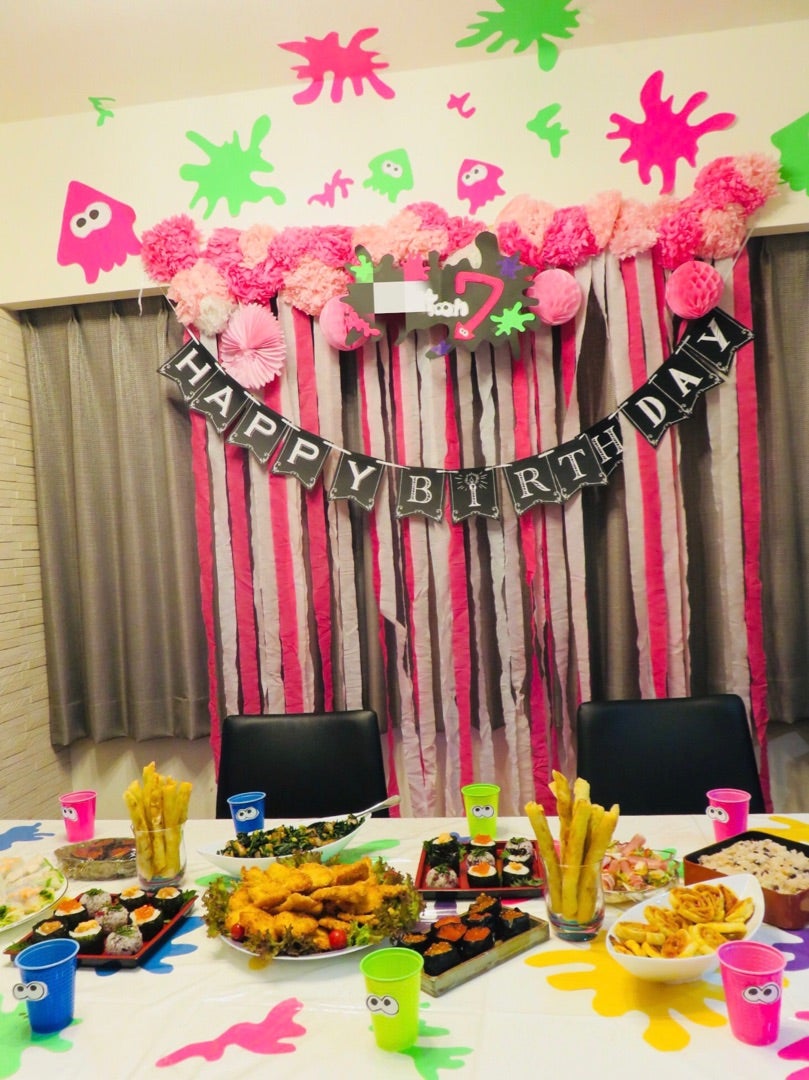 スプラトゥーン2をテーマにした誕生日パーティー演出