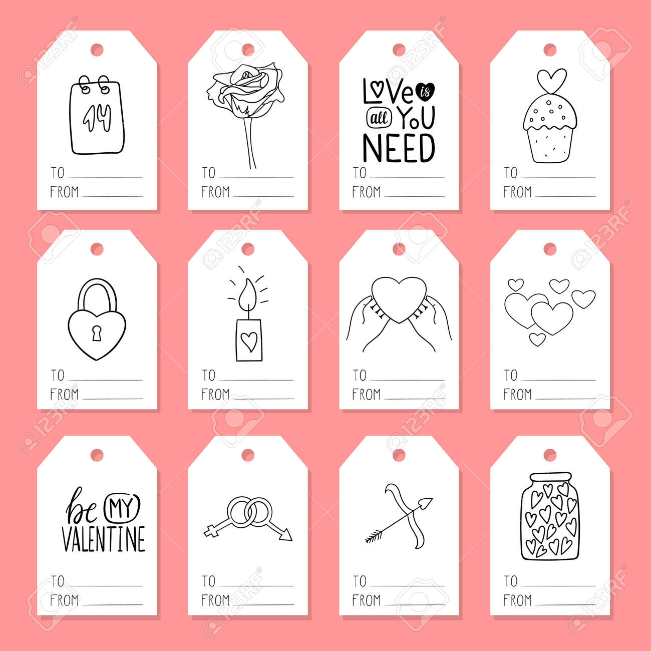 無料で印刷して使えるハートのバレンタイン海外素材 - SHUMI-MOmagazine