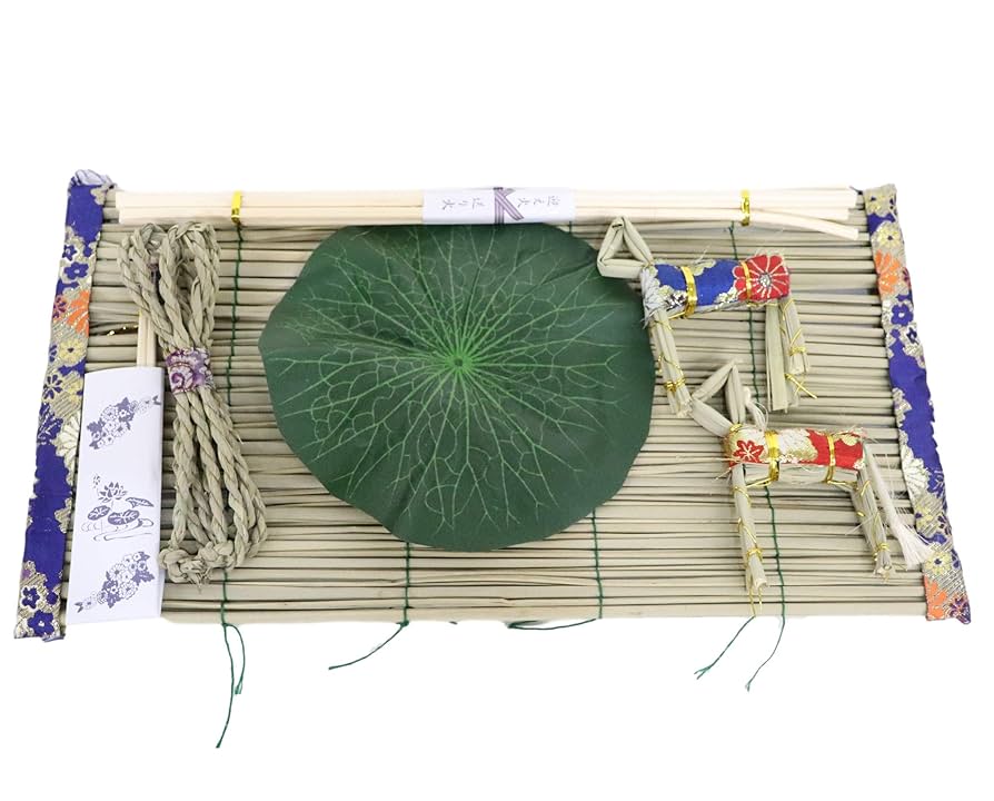 楽天市場P5倍!10 10限定お盆セット 初盆飾り おがら 盆 まこも ござ 真菰 盆 蓮の葉 牛馬 お供えお盆飾りセット ミニおがらお手軽タイプ お仏壇のはせがわ : お仏壇のはせがわ Online Shop