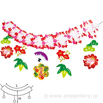 吊るし飾り 壁面 ガーランド お正月