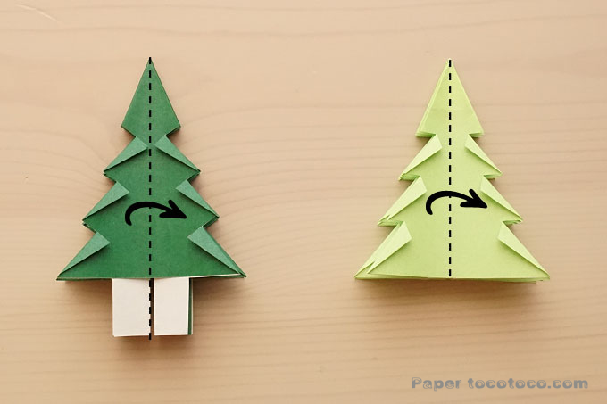 簡単！ぷっくりクリスマスツリーの折り方