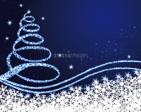 クリスマスツリーの背景：イラスト無料