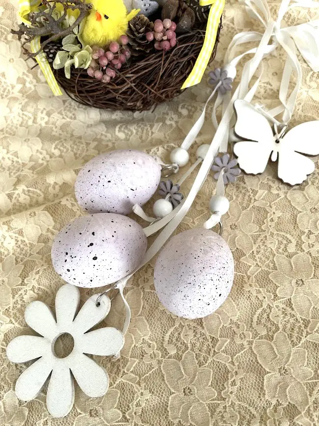 3.6フィート 人工イースターエッグガーランド ライト付き スプリングガーランド フォームエッグと緑の葉 人工イースターエッグとミッイースターガーランドを簡単手作り！パーティーの飾りにもおすすめ！ココシレル