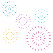 GIMP2の使い方: 花火のイラストや写真フリー素材色々。線香花火・打ち上げ花火・浴衣など。商用可