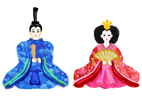 お雛様のイラストイラぽん