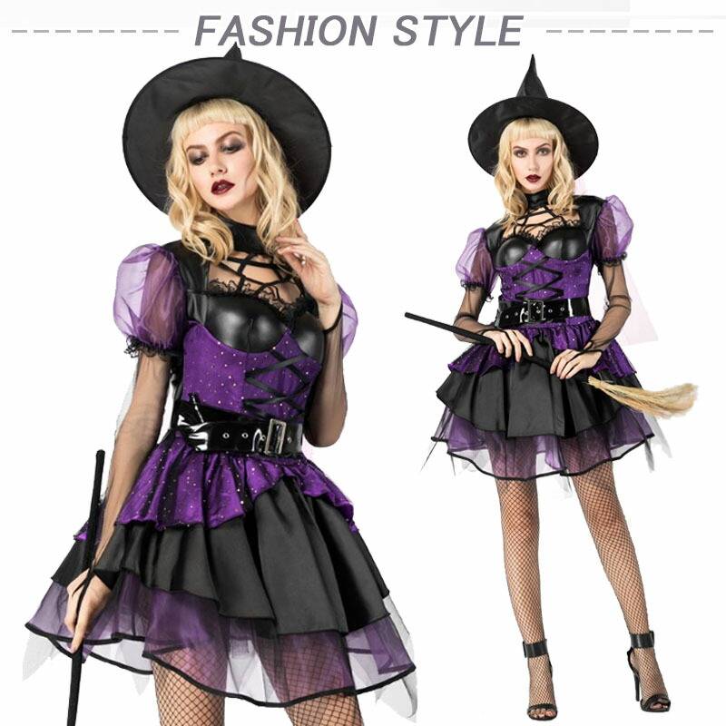 ハロウィン 魔女コスプレ キュートワンピース オールブラック おすすめ ハロウィン コスプレ 仮装品番：BRLE0000346 Brightlele ブライトララ のレディースファッション通販SHOPLIST ショップリスト