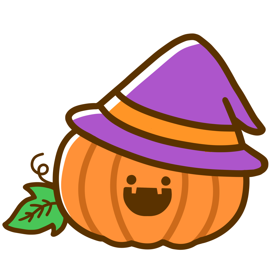 ハロウィンのカボチャと葉っぱのイラストかわいい無料素材 イラスト工房