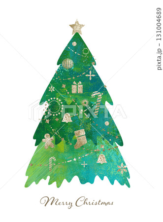 クリスマスのイラストNo.237『壁紙：深夜のクリスマス』 無料のフリー素材集 花鳥風月