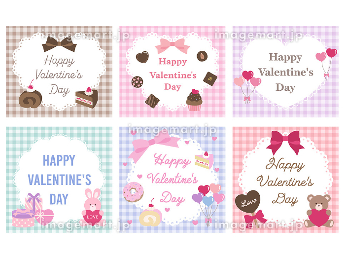 赤いハート枠バレンタインフレーム・ポップなバレンタイン用フレームフレーム 飾り枠 Decome