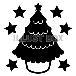 クリスマスツリーと蝶の切り絵イラスト イラスト素材6901846- フォトライブラリ