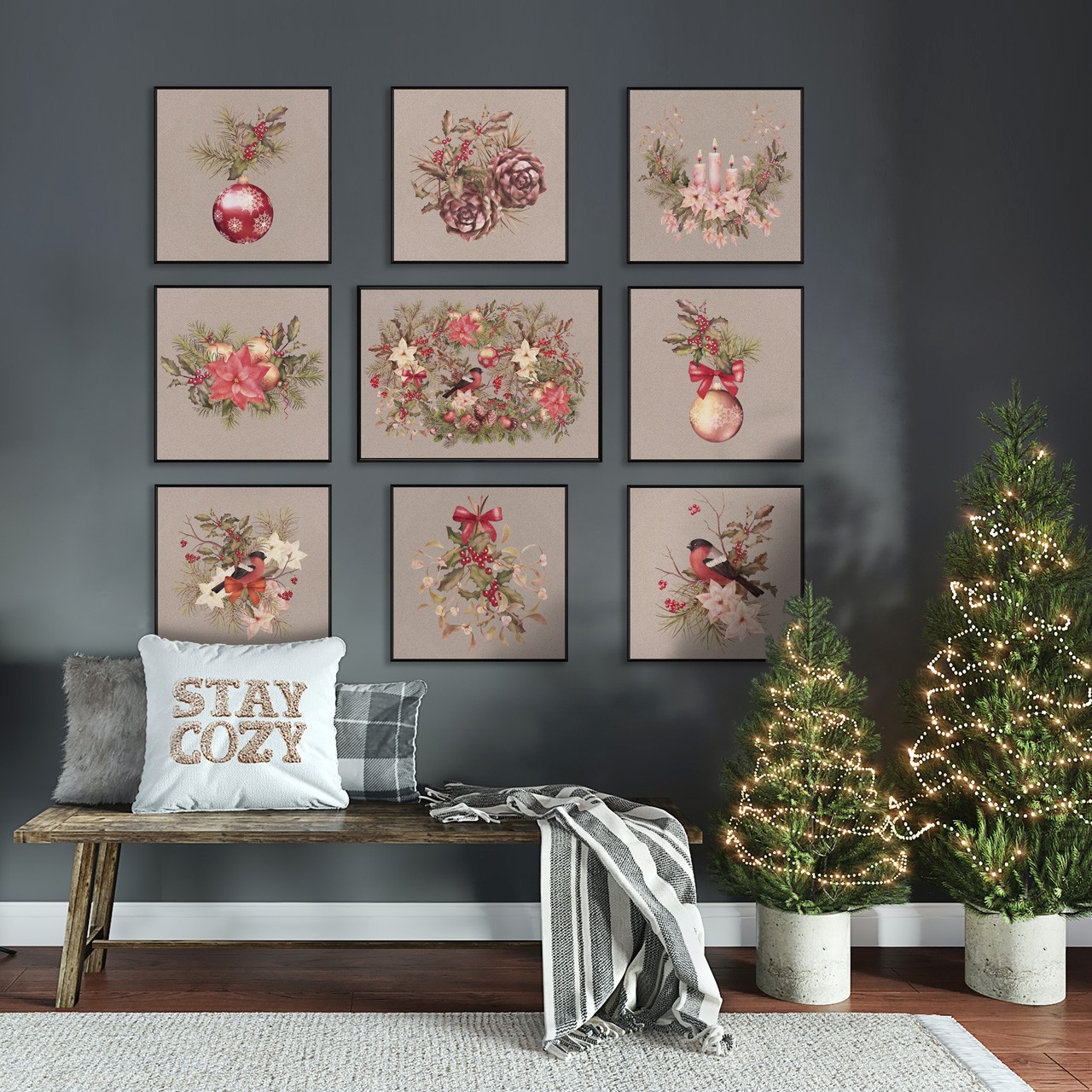 ヤドリギの下でポスター クリスマスインテリアPoster Store JP