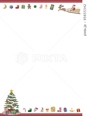 シンプルで可愛いクリスマスの背景・カードのフリー素材 - チコデザ