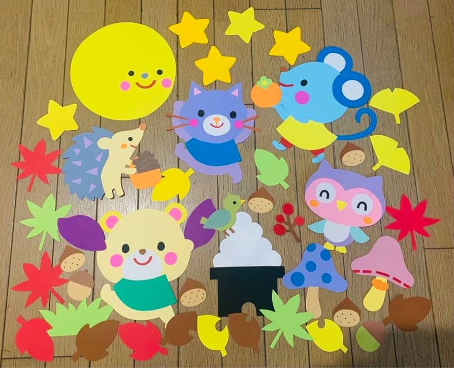 Amazon.co.jp: 壁面飾り 9月 お月見 満月 十五夜 うさぎ ススキ 老人施設 幼稚園 保育園 : おもちゃ
