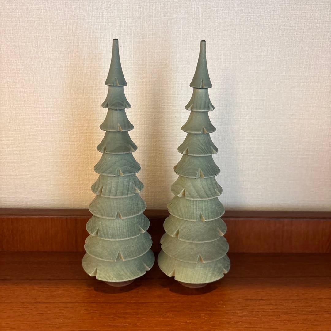 ドイツ工芸品 ミニチュア クリスマスツリーと天使 クリスマス飾り 木製人形 ドイツ雑貨 木製雑貨
