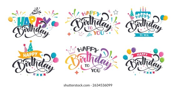 Vetor do Stock お祝い 誕生日 イラスト 素材 アイコン 手書き風 かわいいAdobe Stock