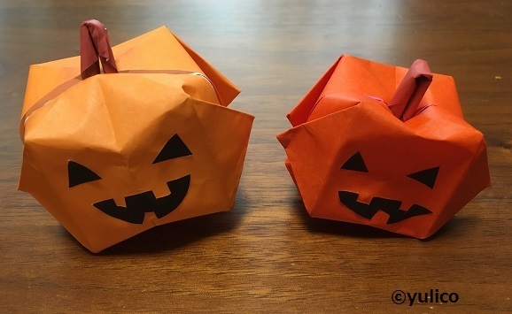 暮らし 子どもと「ハロウィン」折り紙！立体ジャック・オー・ランタン2パターン - 家電 Watch