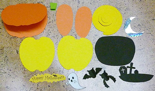 ハロウィンVer.いないいないばあメッセージカードが作れる型紙 ダウンロード版HAPPY BIRTHDAYCRAFTS ハピバクラフト 〜誕生日の飾り付けや手作りメッセージカードのお店