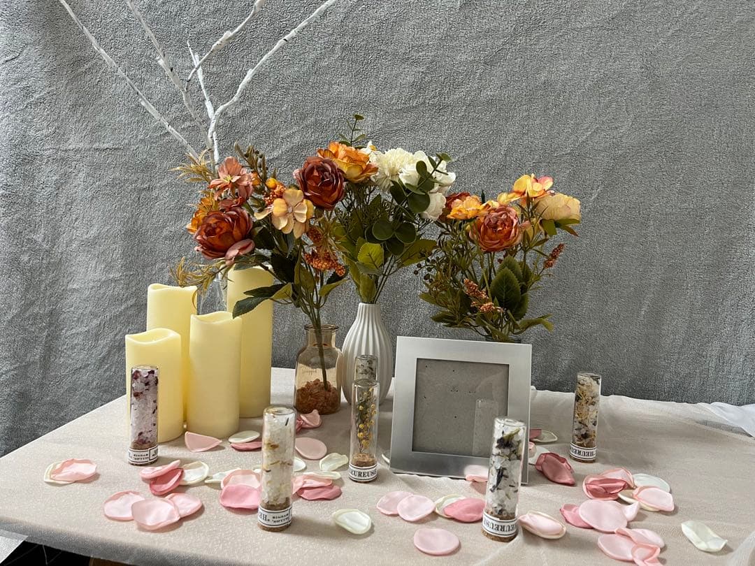 ウェルカムスペース 花びら ライト 星 プロポーズ 置物