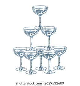 シャンパンタワーイラスト無料イラスト・フリー素材なら「イラストAC」