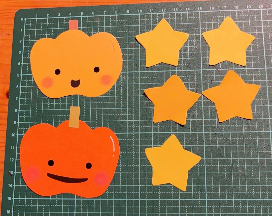 色画用紙手作り「かわいいハロウィンの壁飾り」図工人図工人