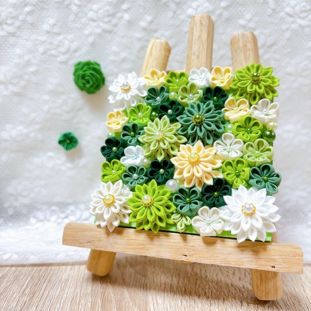 つまみ細工ウェルカムボード赤桃