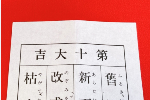 今年のおみくじは末吉でしたが、初詣で全く同じおみくじを２年連続で引いていたことに驚きました - みんなたのしくすごせたら