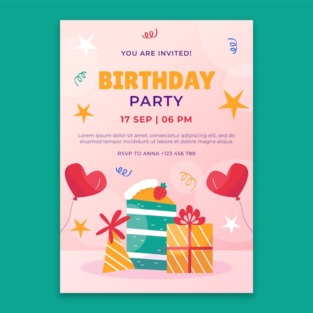 誕生日会 招待状 英語TikTok