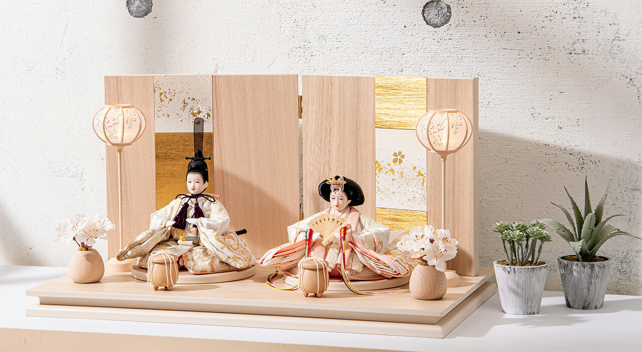 雛人形 コンパクト モダン 今どき おしゃれ インテリア ひな人形 おひなさま 三宅玄祥 11番 紗綾型紋 正絹 かわいい お雛様 雛 親王飾り増村人形店 10003366 ひな人形 五月人形の増村人形店