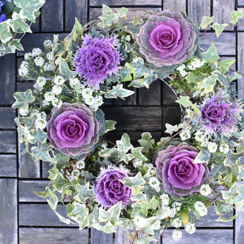 アンティークカラーのお正月寄せ植え熊本の大型総合園芸店 ナーセリーズ