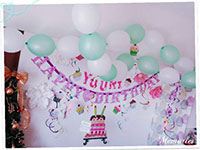 1歳の誕生日}♡100均手作りの飾り付け＊*.兄妹２人育児♡aya's happy blog.*