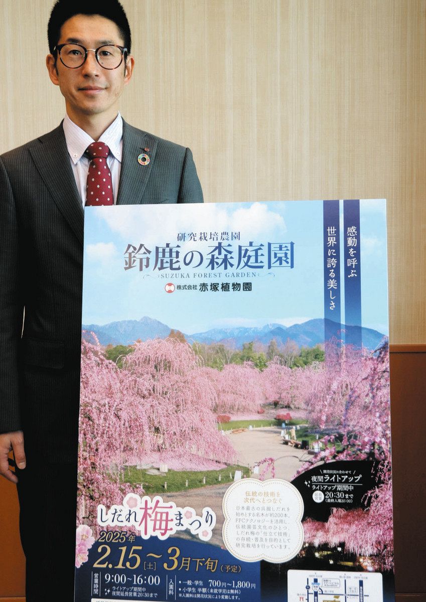 鈴鹿の森庭園 しだれ梅まつりイベント観光三重 かんこうみえ