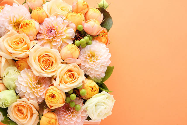 秋のアンティークカラーブーケ 結婚式 ブーケトキハナ