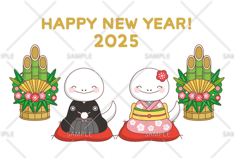 2025年のお正月イラスト。年賀状、初売りセール素材273669822- イメージマート