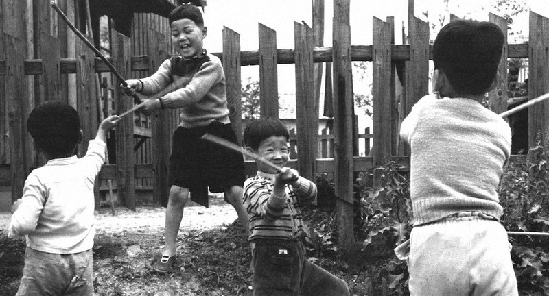 大正、昭和の時代の農家の子供たちの遊び集落活動センター松ヶ丘