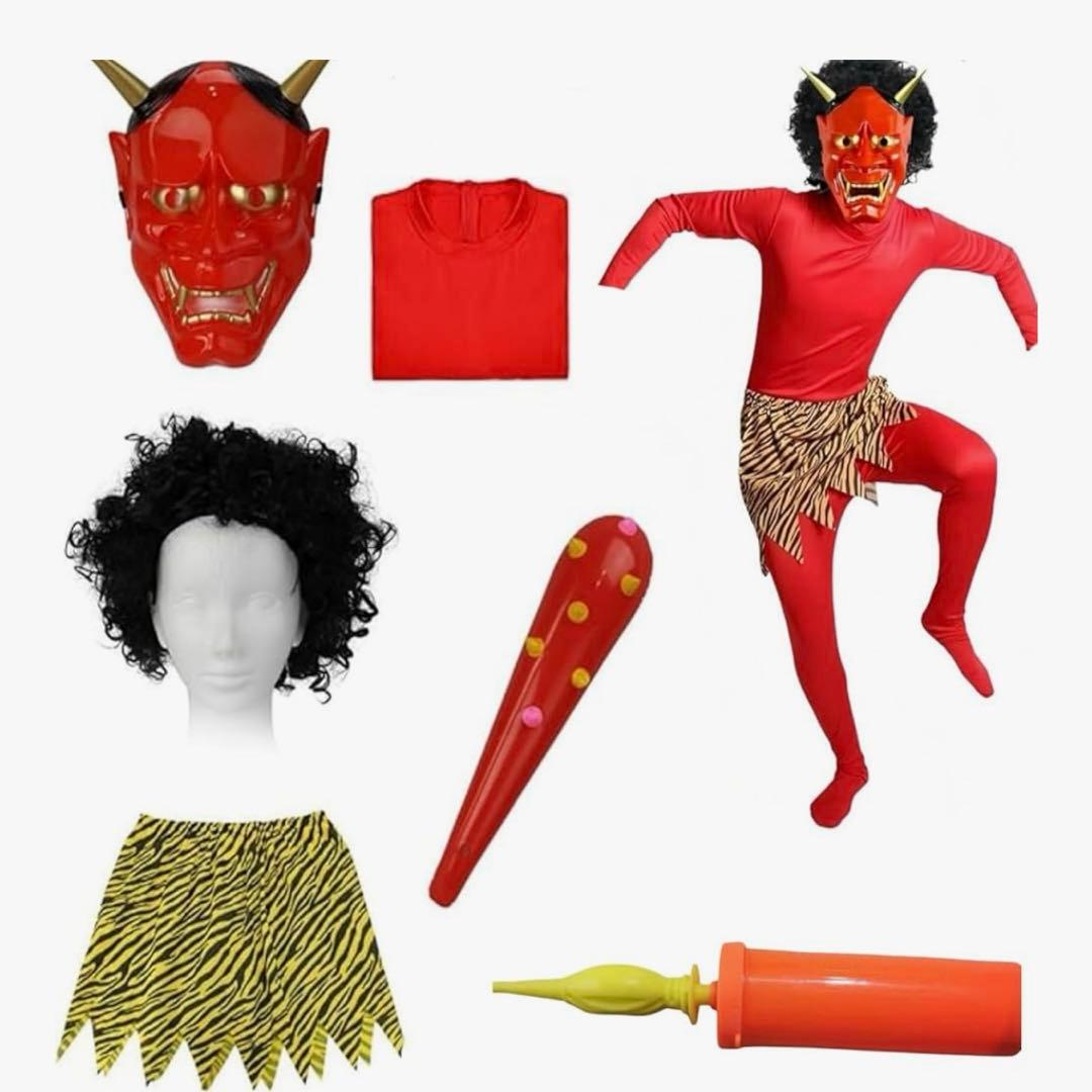 スーパー青鬼セット節分 鬼 コスプレ オニ コスチューム 豆まき 昔話 赤鬼 衣装 雷様 桃太郎 イベントA-1390_901402:パーティークラッカーのカネコ - 通販 - Yahoo!ショッピング