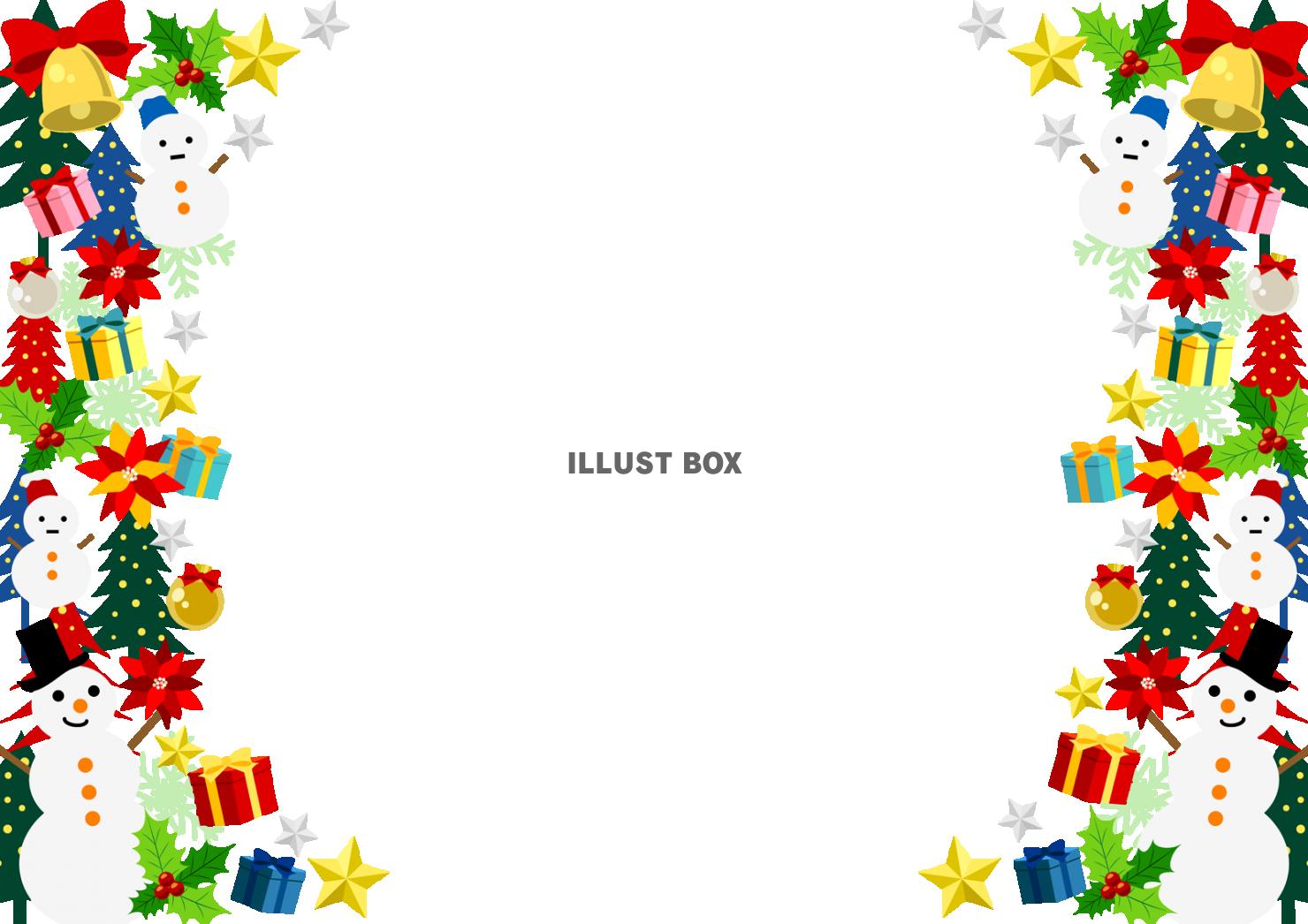 飾り枠・ライン・無料イラスト素材 クリスマス