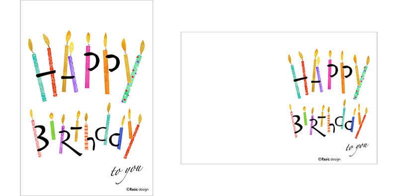 フリー素材誕生日のメッセージカードのベクターイラストテンプレート