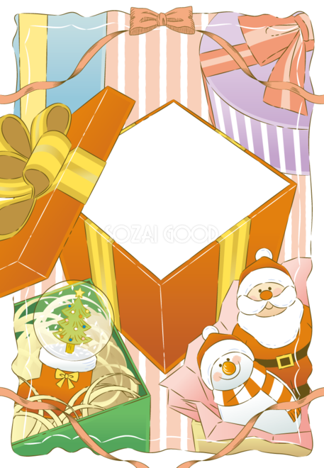 かわいいクリスマスのフレームイラスト背景素材 縦A4 のイラスト素材107391326- PIXTA