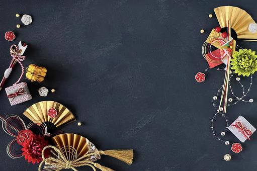 お正月イラスト無料飾り セット2イラストダウンロード